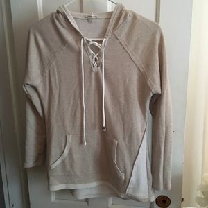 Xs lace up hoodie